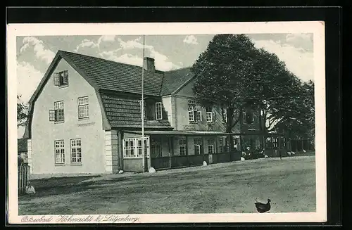 AK Hohwacht b. Lütjenburg, Ostseebad, Ortspartie mit Pension