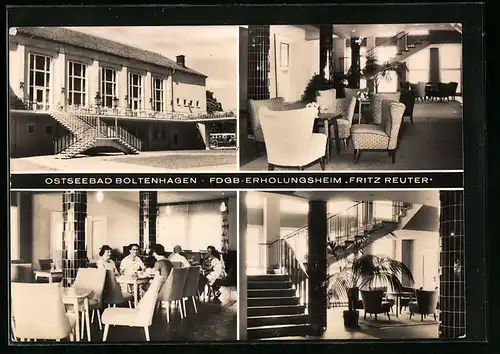 AK Boltenhagen, Ostseebad, FDGB-Erholungsheim Fritz Reuter, Innenansicht