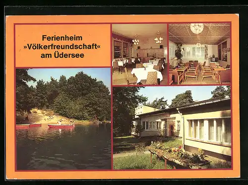 AK Finowfurt /Kr. Eberswalde, Ferienheim Völkerfreundschaft am Üdersee, Innenansichten