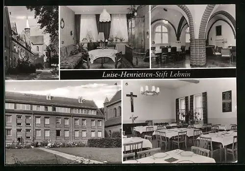 AK Lehnin /Kr. Brandenburg, Luise-Henrietten-Stift, Diakonissenmutterhaus mit Ostteil der Klosterkirche, Kapitelsaal
