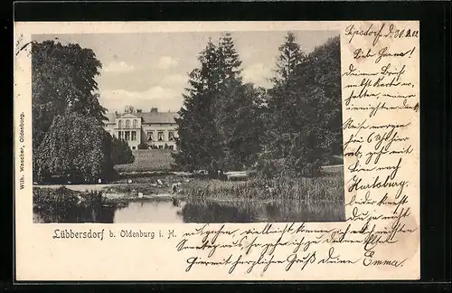 AK Lübbersdorf b. Oldenburg, Uferpartie