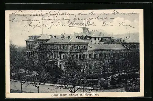 AK Ahrweiler, Sanatorium, Haupthaus