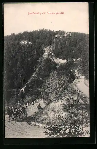 AK Mendel, Mendelbahn mit Haltestelle