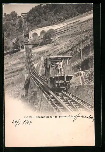 AK Territet-Glion, Chemin de fer, Bergbahn
