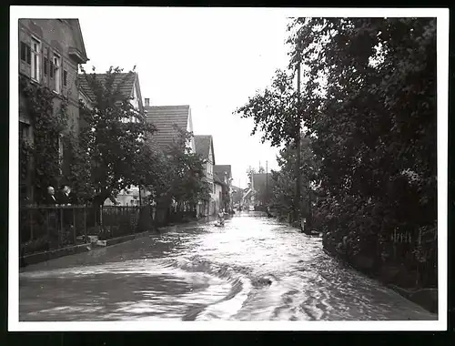 Fotografie unbekannter Fotograf, Ansicht Reichenbach, Hochwasser - Überschwemmung in der Stuttgarter Strasse 65
