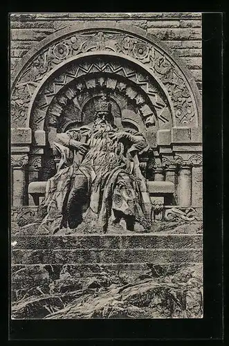 AK Kyffhäuser, das Denkmal des kaiser Barbarossa