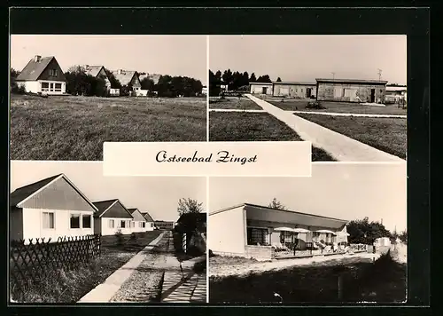 AK Ostseebad Zingst, Vier Ansichten aus dem Ort