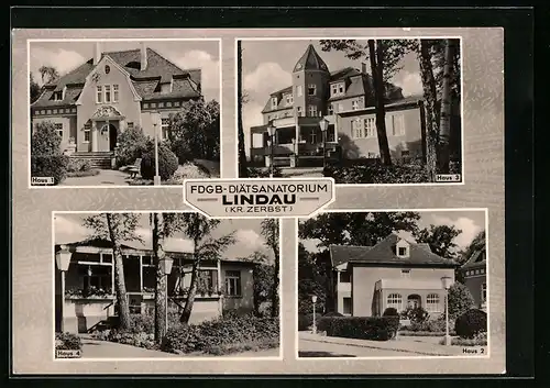 AK Lindau, Vier Ansichten vom FDGB-Diätsanatorium