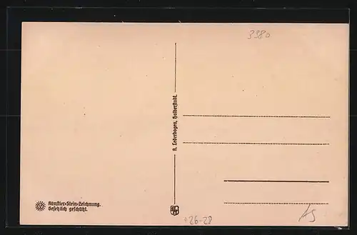 Steindruck-AK Goslar / Harz, Kaiserwoth im Jahre 1492