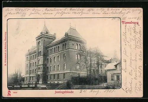 AK Flensburg, Blick zum Justizgebäude