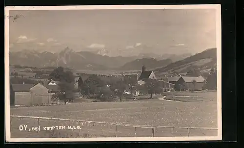 AK Oy b. Kempten, Ortsansicht mit Kirche