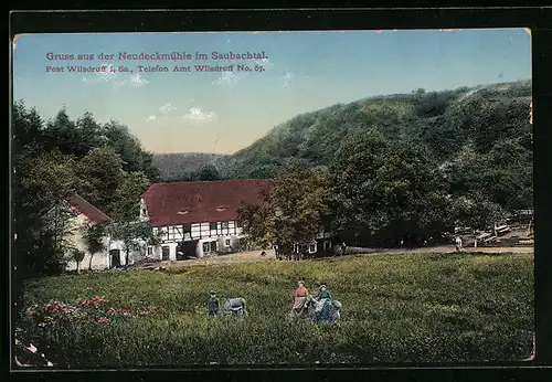 AK Wilsdruff, Neudeckmühle im Saubachtal