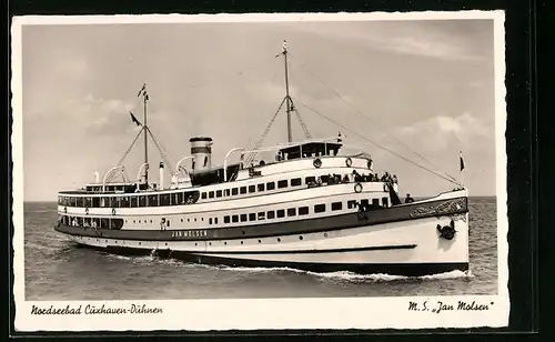 AK Cuxhaven-Duhnen, Passagierschiff MS Jan Molsen