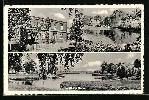 AK Barum, Gebäudeansicht, Uferpartien