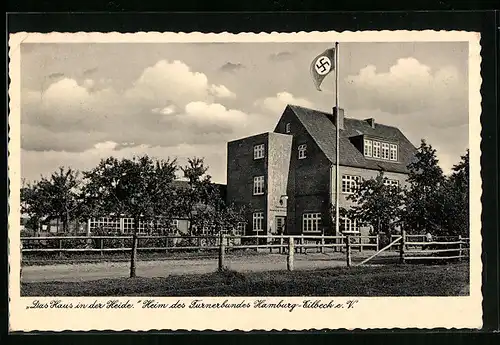 AK Ohlendorf b. Ramelsloh, Das Haus in der Heide, Heim des Turnerbundes Hamburg-Eilbeck e. V., 