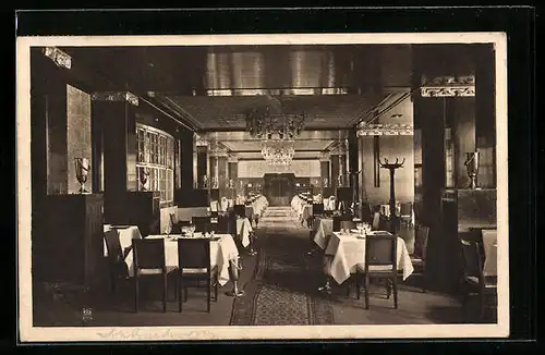 AK Berlin, Gasthaus Rheingold am Potsdamer Platz, Schwarzer Saal, Innenansicht