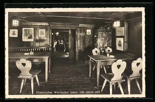 AK Berlin, Weinhandlung und Gasthaus Lutter & Wegner, Charlottenstr. 49 Ecke Französischestr., Historischer Weinkeller