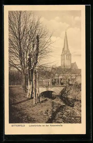 AK Bitterfeld, Loberbrücke an der Kaiserstrasse