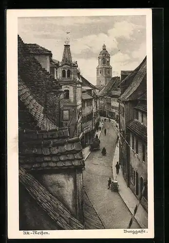 AK Meissen, Partie in der Burggasse