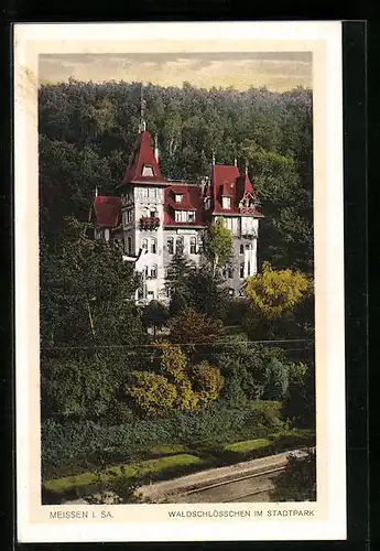 AK Meissen i. Sa., Waldschlösschen im Stadtpark