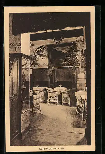 AK Berlin-Niederschöneweide, Conditorei und Cafe Otto Gerczembeck mit Durchblick zur Diele, Berlinerstrasse 22