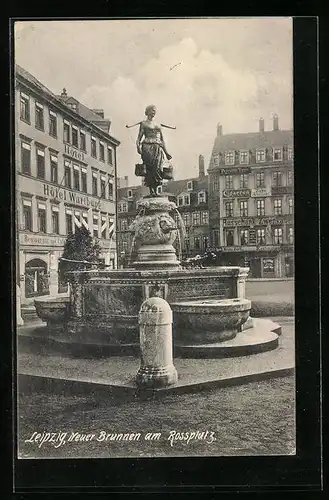 AK Leipzig, Neuer Brunnen am Rossplatz