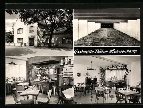 AK Tonnenheide-Hahnenkamp, Gaststätte August Rüter mit Kegelbahn