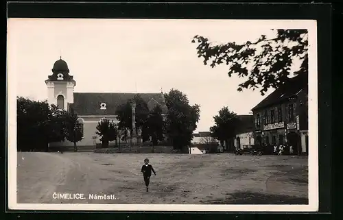 AK Cimelice, Namesti, Kostel