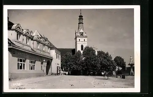 AK Lhenice, Hotel Hansa, Kirche