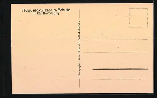 AK Berlin-Steglitz, Augusta-Viktoria-Schule