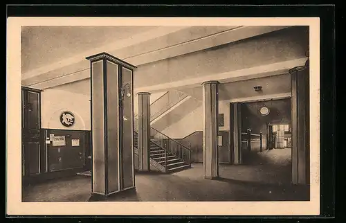 AK Berlin-Steglitz, Untere Wandelhalle der Augusta-Viktoria-Schule