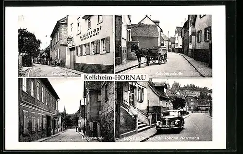AK Kelkheim-Hornau, Lebensmittelgeschäft Johann Herrmann, Langestrasse