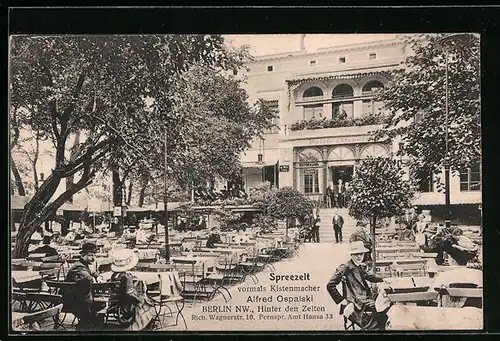 AK Berlin, Restaurant Spreezelt, Vormals Kistenmacher, Alfred Ospalski
