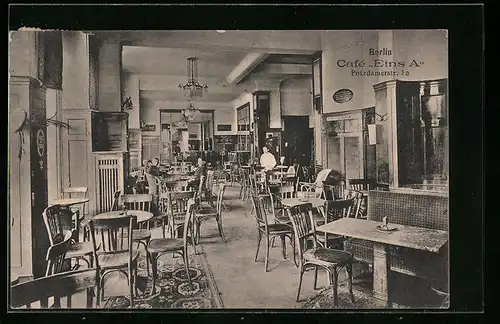 AK Berlin, Café Eins A, Potzdamerstr. 1a