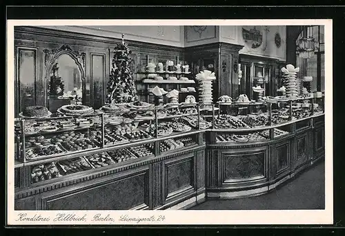 AK Berlin, Konditorei Hillbrich, Leipzigerstr. 24