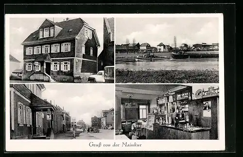 AK Frankfurt-Fechenheim, Gasthaus zur Mainkur