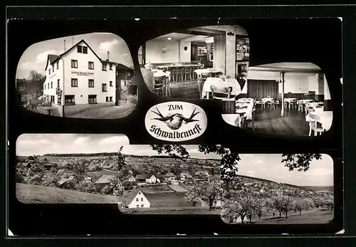AK Michelstadt /Odw., Gasthaus Zum Schwalbennest, Metzgerei-Pension