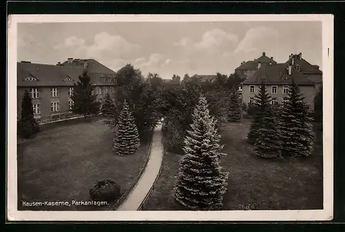 AK Freiberg, König Friedrich-August-Kaserne, Parkanlagen