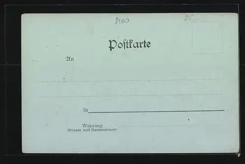 Mondschein-AK Partenkirchen, Totalansicht im Mondlicht