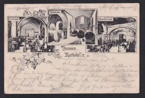 AK Bremen, Restaurant Rathskeller, Echosaal, Rosekeller