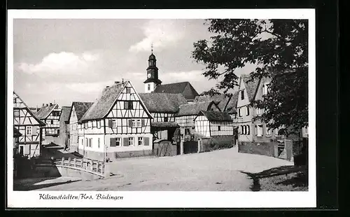 AK Kilianstädten, Fachwerkhäuser, Kirche