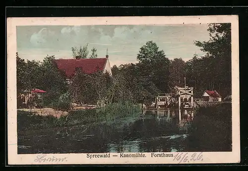 AK Neu Zauche, Gasthaus Forsthaus Kanomühle