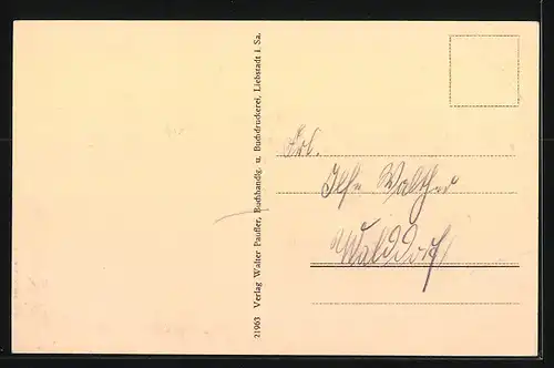 AK Liebstadt i. Sa., Partie vom Markt