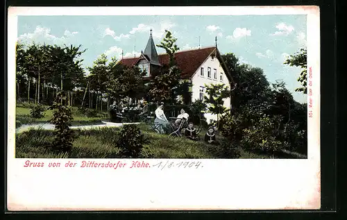 AK Dittersdorf, Gasthaus auf der Dittersdorfer Höhe