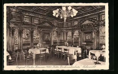 AK Berlin, Restaurant Schwabenwirt August Kottler, Potsdamerstrasse 178, Original Tiroler Zimmer, Unter Denkmalsschutz