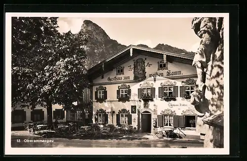 AK Oberammergau, Gasthaus zum weissen Lamm