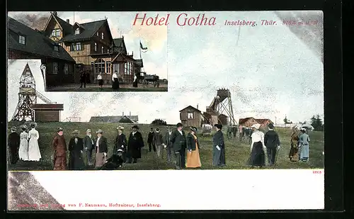 AK Inselsberg / Thüringen, Hotel Gotha & Preussischer Gasthof
