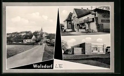 AK Walsdorf i. T., Rewe Geschäft, Ortsansicht