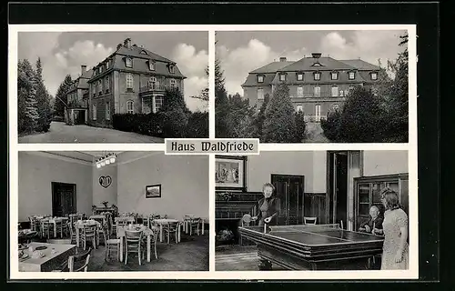 AK Kronberg / Taunus, Hotel-Haus Waldfriede, Innenansicht
