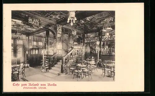 AK Berlin, Cafe zum Roland, Potsdamerstr. 127 /128